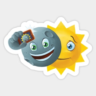 Eclipse Selfie Sticker